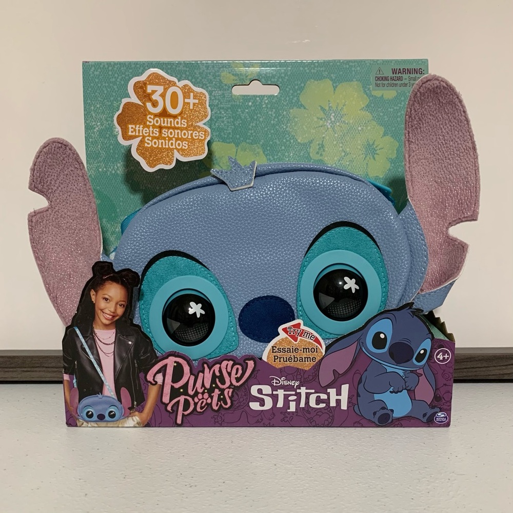 Purse Pets Disney Stitch 30+ Sounds Pet Toy & Crossbody Bag-NWT